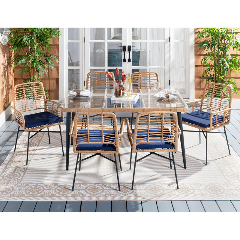 Ensemble repas 7 pièces, Marine