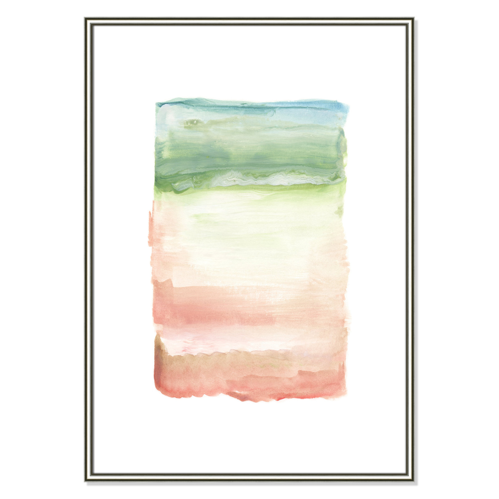 Nabi "Skye I" Print, 42.75" H x 30.75" W x 0.88" D, Silver Framed Paper