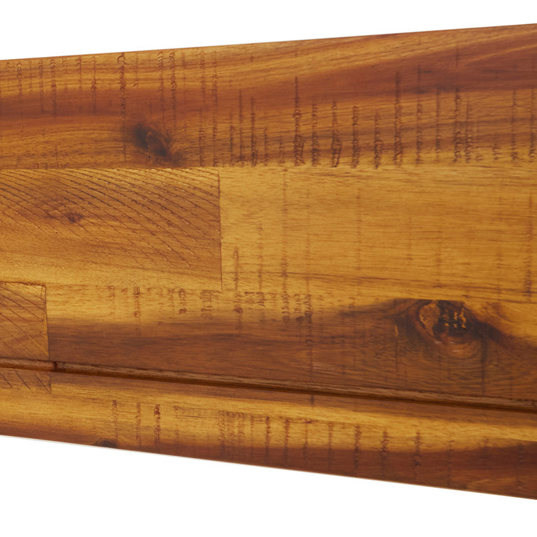 Vivian Solid Wood Platform Bed with Headboard, Rustic Bed Frame