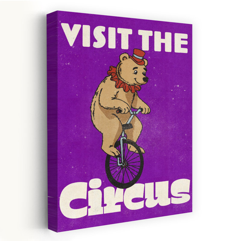 Contemporary Art Bold Classic Playful Bear Wall Art - Wrapped Canvas Print, 152.4 cm H x 101.6 cm W