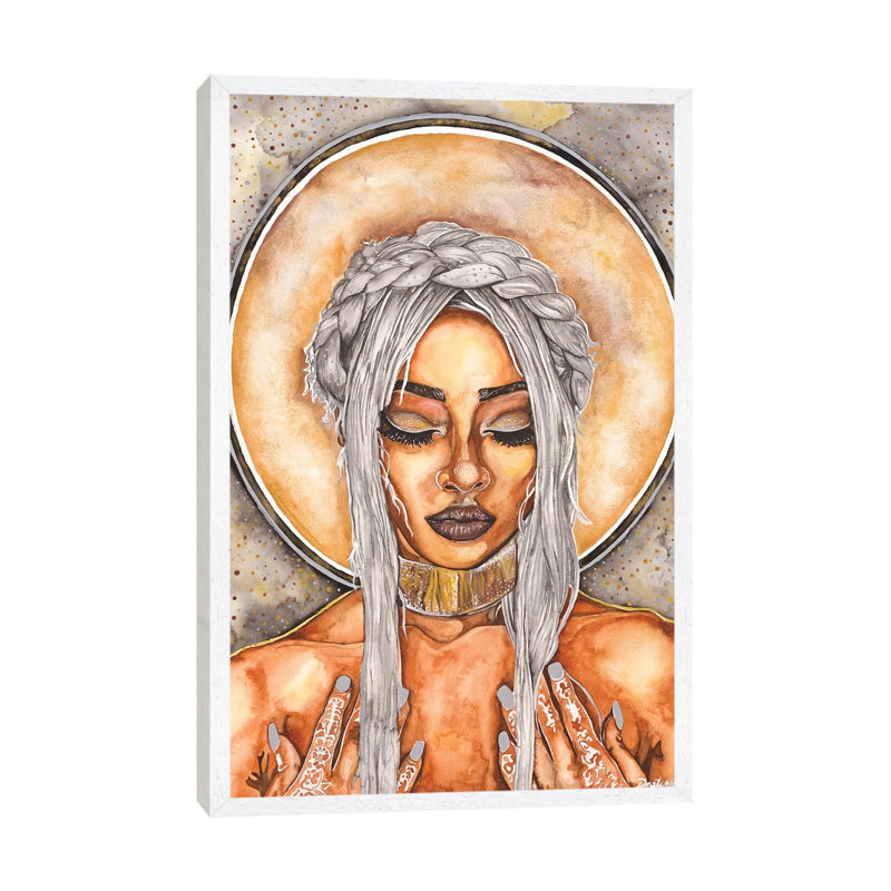 Serenity - Painting on Canvas, White Framed, 66.04cm H x 45.72cm W x 3.81cm D