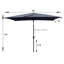Parasol d'extérieur imperméable avec fonctions polyvalentes pour divers environnements-1267217576