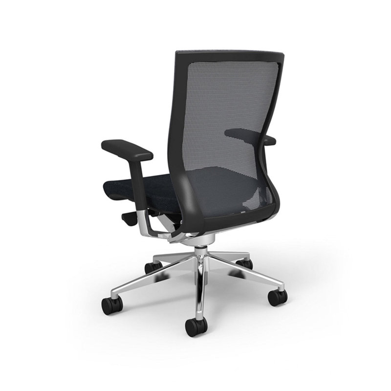 Chaise de travail en tissu, Noir, Noir