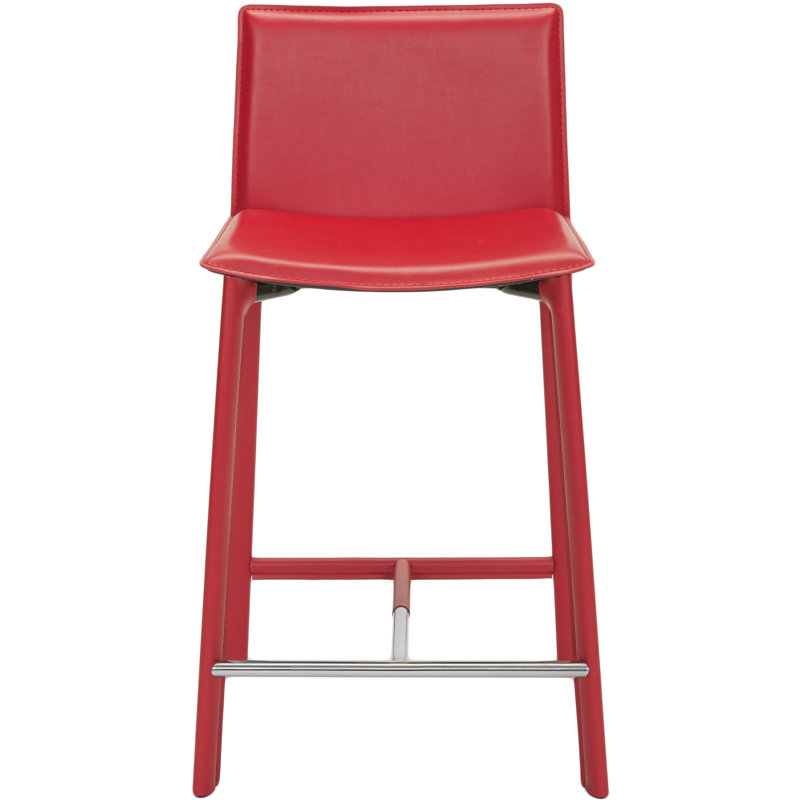 Tabouret de comptoir et de bar Anjail, Rouge, Tabouret de comptoir (siège d’une hauteur de 24