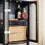 Black Solid + Manufactured Wood+Glass Display Cases