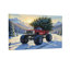 Ensemble de 3 impressions sur toile, arbre de Noël camion rouge