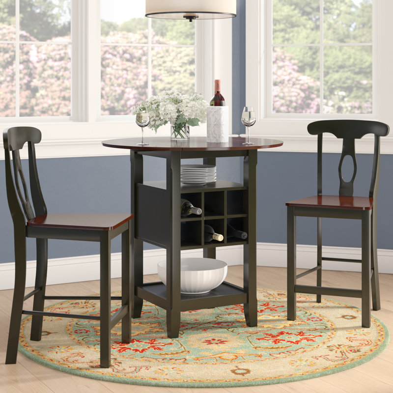 Teneyck 2 - Person Solid Wood Solid Wood Top Four Leg Dining Set