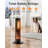 Nordic Hygge 1500-Watt Electric Tower Oscilating Space Heater with Digital Display, Timer and Remote Control