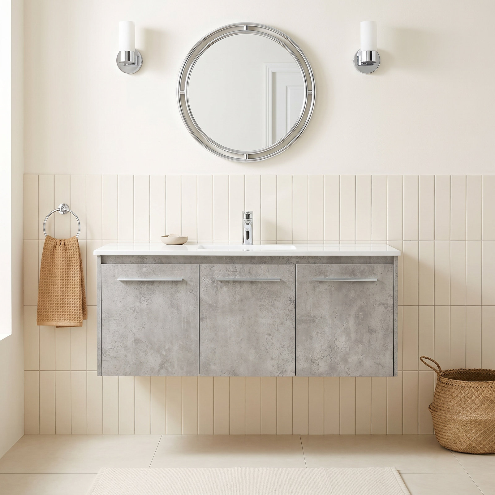 Penn 48'' Single Bathroom Vanity, Concrete Gray