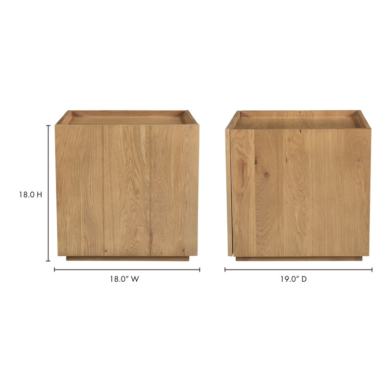 Plank Solid Wood Nightstand