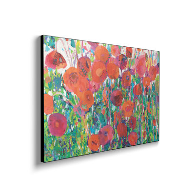 Reproduction d'art sur toile Steemplix - Vivid Poppy Collage III par Tara Funk Grim