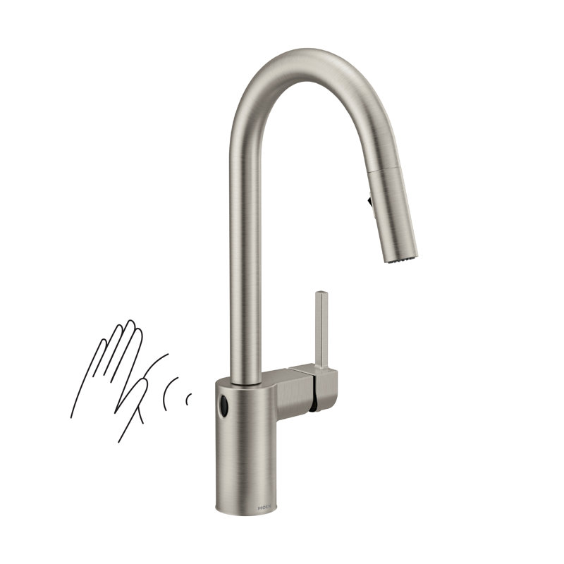 Moen Align MotionSense Wave Single Handle Pulldown Kitchen Faucet with Power Clean Technology, Spot Resist Stainless