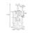 5 Tiers Cat Tree with Condons,Perch,Scratching Posts