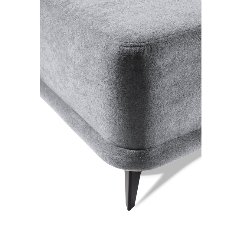 3 Seater Velvet Sofa Bed, Grey