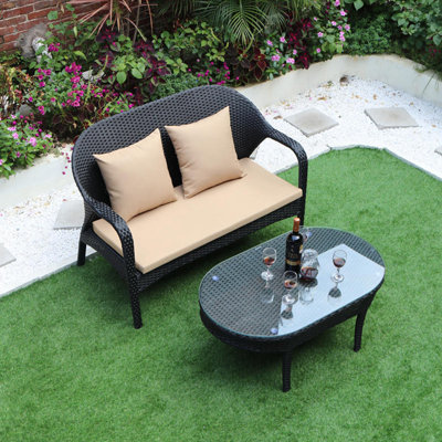 Hanalei 2 - Person Patio Conversation Set with Cushions