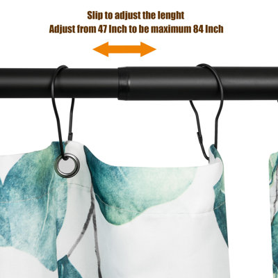 Heavy Duty Shower Rod, Adjustable Shower Curtain Rod, Expandable 47-84 Inch, Permanent Mount Shower Rod, Never Rust Stainless Steel For Window Curtain And Closet