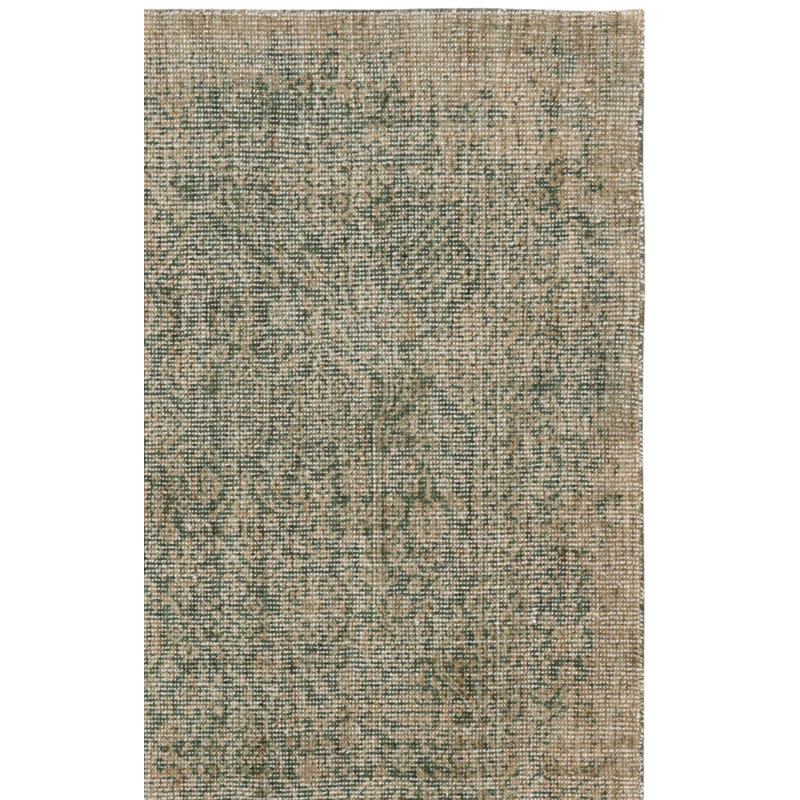 Lovallo Hand Loomed Wool/Cotton Oriental Rug in Green, Rectangle 8' x 10'