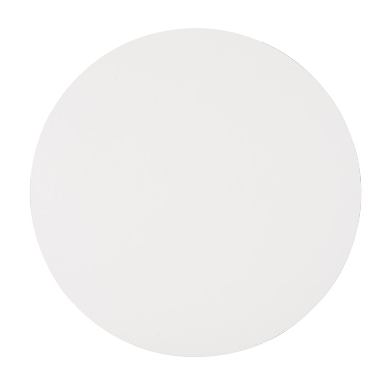 Catalina Round White Plaster and Graphite Coffee Table