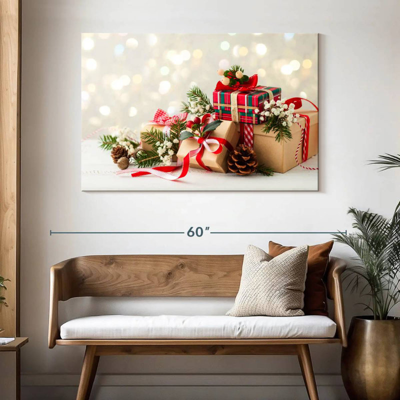 Cadeaux de Noël, H 32 po x l 48 po
