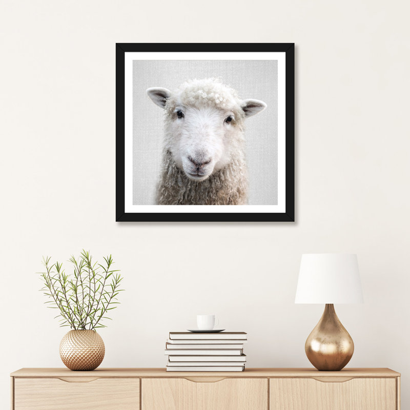 «Sheep» - reproduction de photo, H 16 po x l 16 po x p 1 po, Papier noir