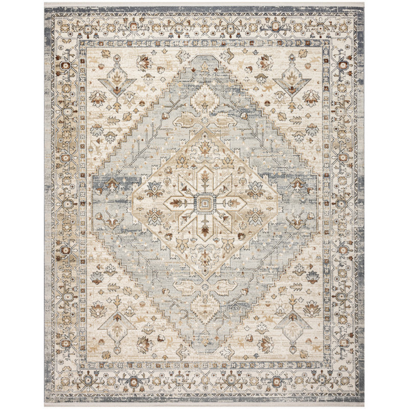 Tapis taupe Nourison Pardis, Rectangle 7 pi 10 po x 9 pi 10 po