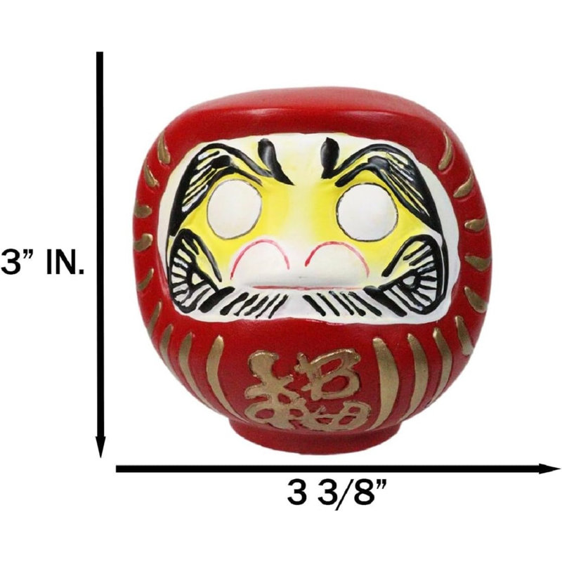 Figurine rouge Daruma Talisman of Prosperity, Rouge