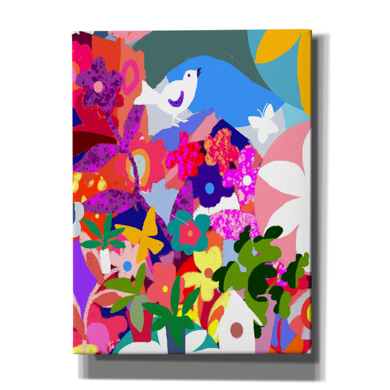 «Chirper Bird on Canvas» par Holly McGee, reproduction, H 54 po x l 40 po x P 1,5 po