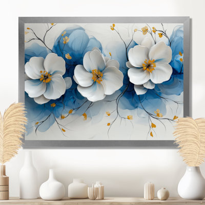Velours fleurs de cerisier bleues Simplicity III - Fleurs de cerisier