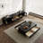 High end black TV stand coffee table