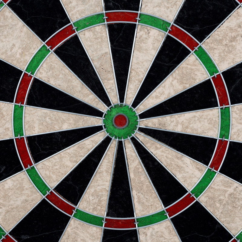 Solid Pinewood Dartboard Cabinet Set with Steel Tip Darts
