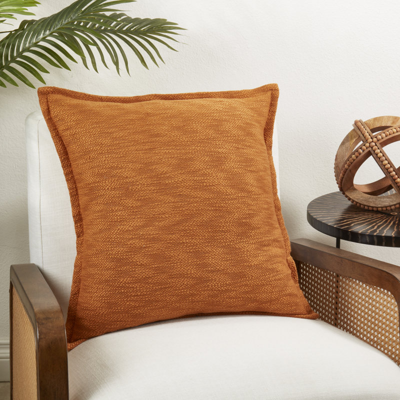 Textured Elegance Flange Down Filled Throw Pillow