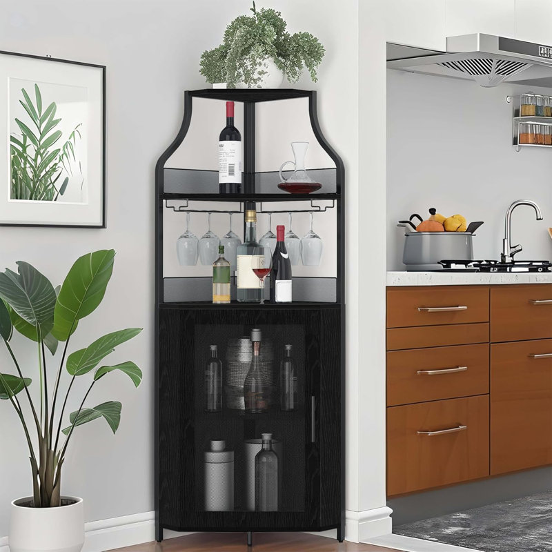 18.5cm Wine Bar, Black