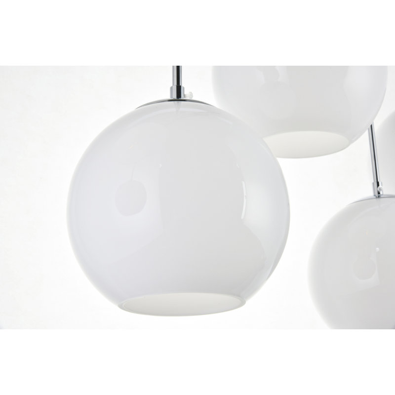 54 Inch Pendant Light in Chrome, 7 Light