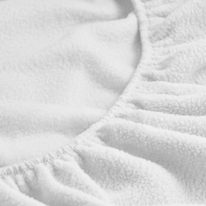 Microfiber Knitted Fitted Sheet, Queen Fitted Sheet, White