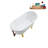 57.5'' x 29.5'' Freestanding Soaking Acrylic Bathtub-83636128-83636122