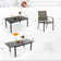 Argyri 6 - Person Metal Patio Dining Set with Extendable Rectangular Table
