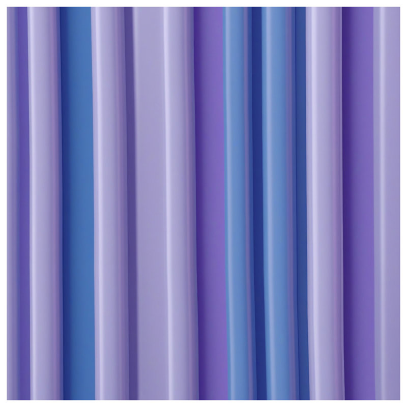 Édredon à rayures bleues et mauves, Lit simple