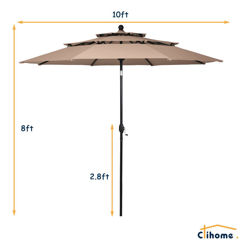 Parasol de marché 10 pi, Beige