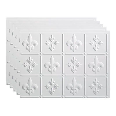 Panneau de dosseret décoratif en vinyle FASÄDE Fleur de Lis 18 po x 24 po