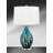 Sassari 28" Teal and Black Fused Glass Table Lamp