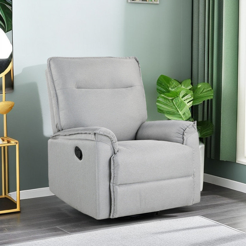Fauteuil inclinable Sobine, Mélange de lin gris