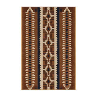 Washable Arrowhead Geometry Southwestern Area Rug