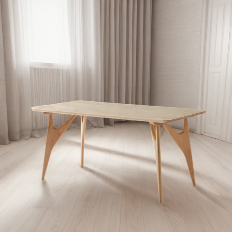 Solid Wood Dining Table, Maple, 35.43" W x 59.06" L