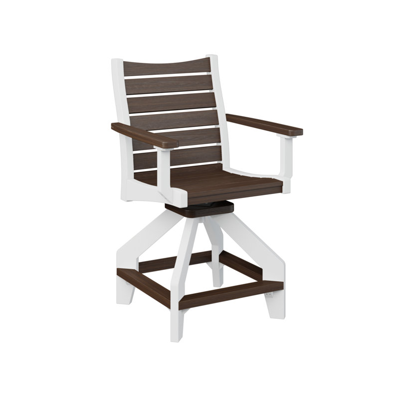 Chaise de comptoir pivotante Berlin Gardens Bristol, Imbuia, 22.5"