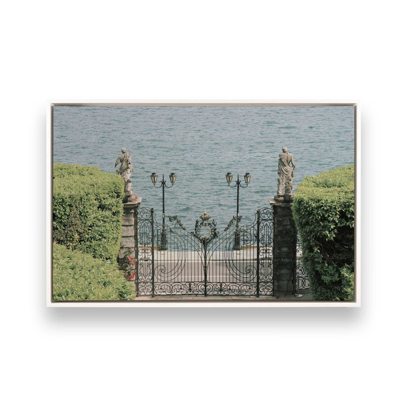 Impression sur toile Gates of Tranquility, Cadre flottant blanc opaque, H 8,75 po x l 12,75 po x P 1,75 po