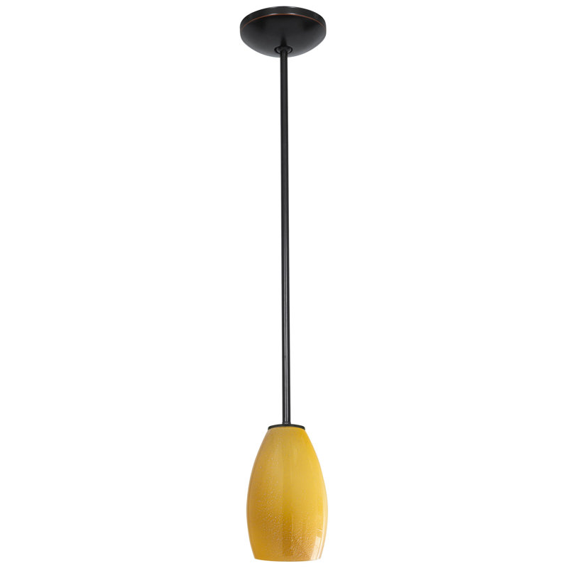 Luminaire suspendu à 1 lumière Carballo, Maya, Bronze huilé