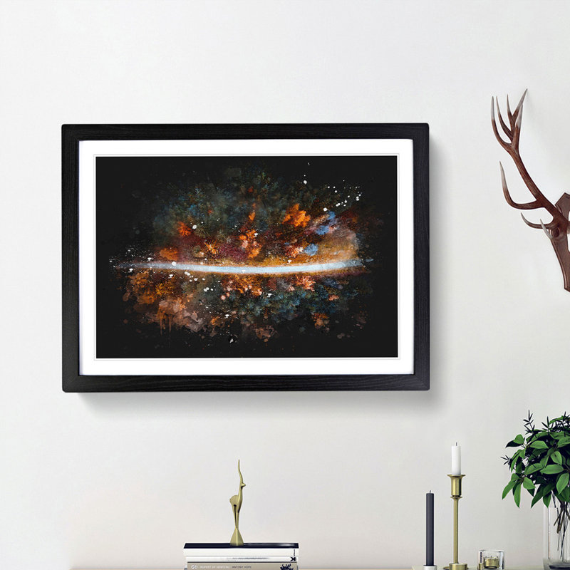 Forest Road - Picture Frame Graphic Art Print, 62cm H x 87cm W x 2cm D, Black Framed