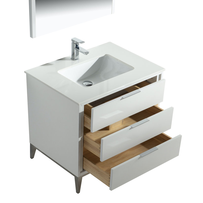 Ensemble de meuble-lavabo simple 36 po, Blanc