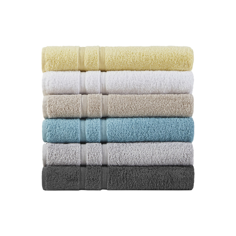 Aegean White Turkish Cotton 6-Piece Towel Set