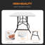 Table de pique-nique pliante 8 pi, table de camping / fête en plastique, blanc